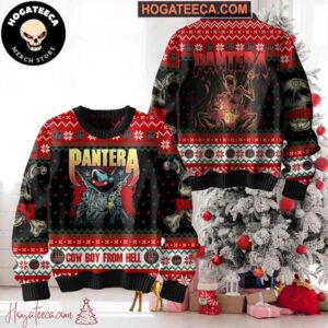 Pantera Cowboy From Hell Chirstmas Gifts 2024 Xmas For Family And Friends Ugly Sweater