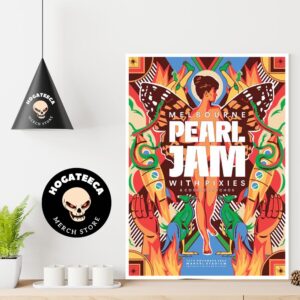Pearl Jam Dark Matter World Tour 2024 Merch In Melbourne Australia On Nov 16th At Marvel Stadium Event Poster By Justine Mcallister Home Decor Poster Canvas