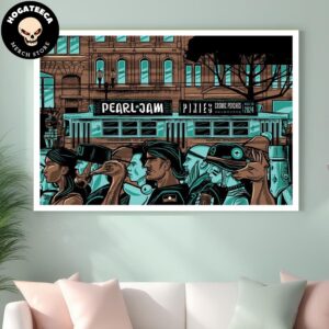 Pearl Jam Dark Matter World Tour 2024 Merch In Melbourne Australia On Nov 16th At Marvel Stadium Event Poster By Travis Price Home Decor Poster Canvas