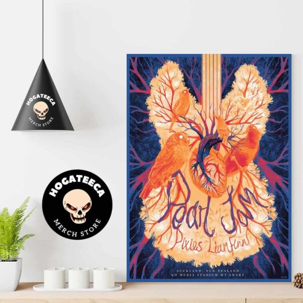 Pearl Jam Dark Matter World Tour With Pixies And Liam Finn Merch For Show In Auckland Newzealand At Go Media Stadium Mt Smart On Nov 8 2024 Art By Bella Grace Home Decor Poster Canvas