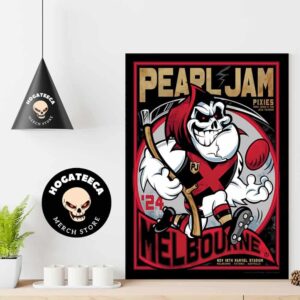 Pearl Jam With Glen Hansard Merch Poster Art By Brad Klausen For Chicago Illinois At Wrigley Field On August 29-31 2024 Home Decor Poster Canvas