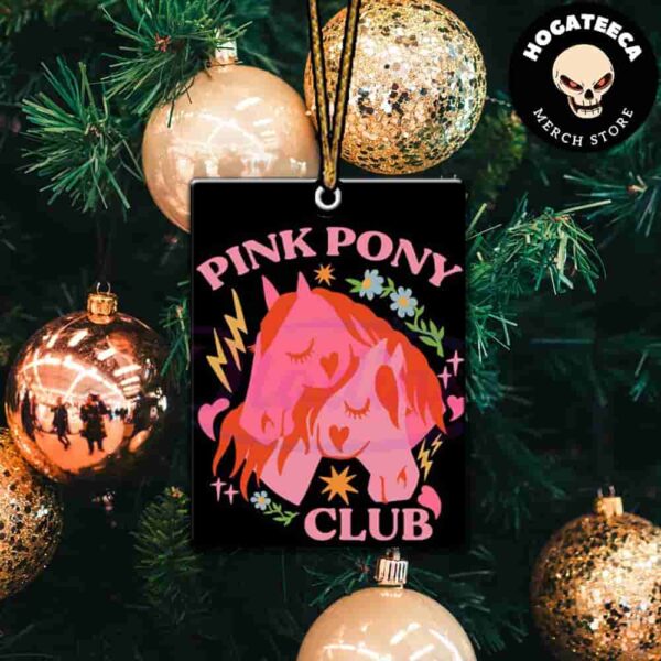 Chappell Roan Pink Pony Club Floral Horse Christmas Gift Tree Decorations Ornament