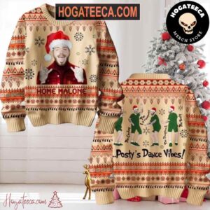 Post Malone Postys Dance Vibes Chirstmas Gifts 2024 Xmas For Family And Friends Ugly Sweater