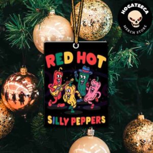 Red Hot Chillies Peppers Red Hot Silly Peppers Dancing Rock Music Christmas Gift Tree Decorations Ornament