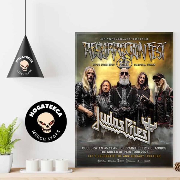 Resurrection Festival 20th Anniversary Forever Judast Priest On 25-28 June 2025 Galicia Spain Home Decor Poster Canvas