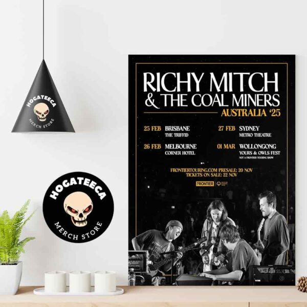 Richy Mitch And The Coal Miners Australia 2025 Performances Scheduled Home Decor Poster Canvas