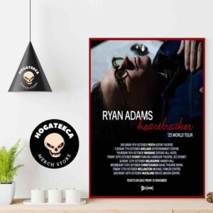 Ryan Adams Heartbreaker 2025 World Tour Performances Scheduled Home Decor Poster Canvas