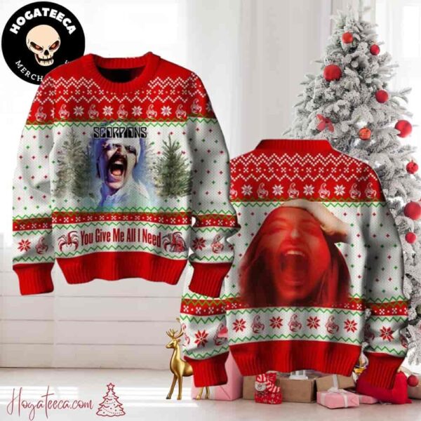 Scorpions You Give Me All I Need Chirstmas Gifts 2024 For Family And Friends Ugly Sweater