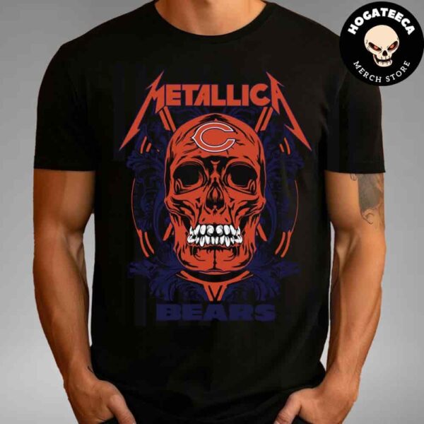 Skull Metallica Chicago Bears NFL Unisex T-Shirt