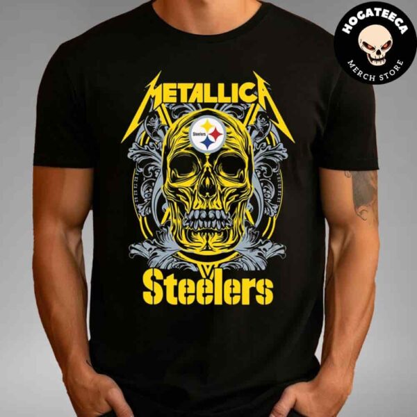 Skull Metallica Pittsburgh Steelers NFL Unisex T-Shirt