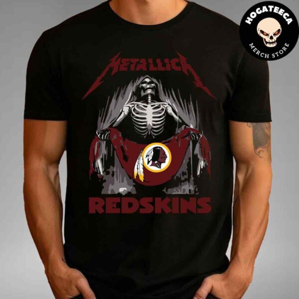 Skull Metallica Redskins NFL Unisex T-Shirt