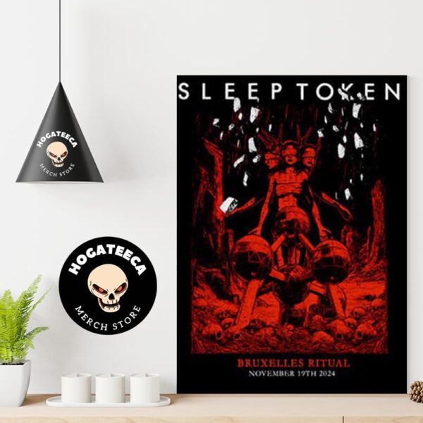 Sleeptoken Merch For Show In Bruxelles On November 19 2024 Home Decor Poster Canvas