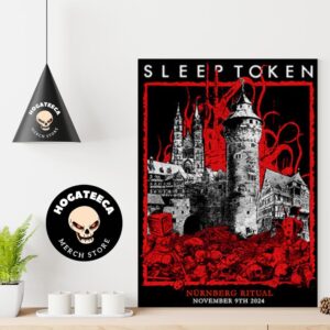 Sleeptoken Merch For Show In Nurnberg On November 9 2024 Home Decor Poster Canvas