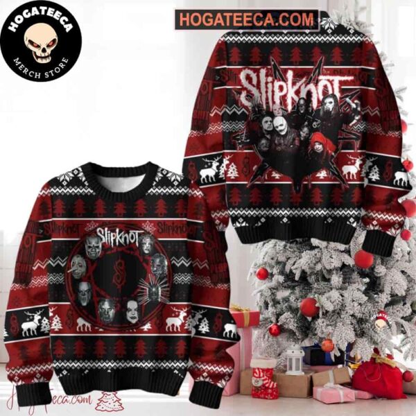 Slipknot Faces Hidden Behind Masks Chirstmas Gifts 2024 Xmas For Family And Friends Ugly Sweater