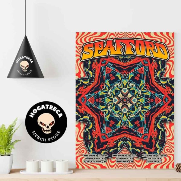 Spafford Merch Performances Scheduled Nov 21-22-23 2024 Respectivly In Fort Collin Boulder And Denver Home Decor Poster Canvas