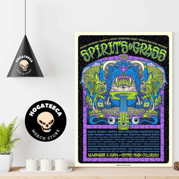 Spirits N Grass Festival Full Lineup On November 2 2024 At Este Park Colorado Home Decor Poster Canvas