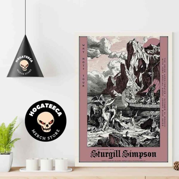 Sturgill Simpson Why Not Tour With Johnny Blue Skies Merch At The Orion Amphitheater On October 11 2024 Home Decor Poster Canvas