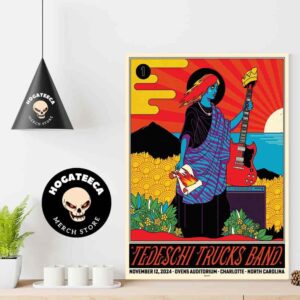 Tadeschi Trucks Band Merch For Show On November 12 2024 At Dvens Auditorium In Charlotte In North Carolina Home Decor Poster Canvas