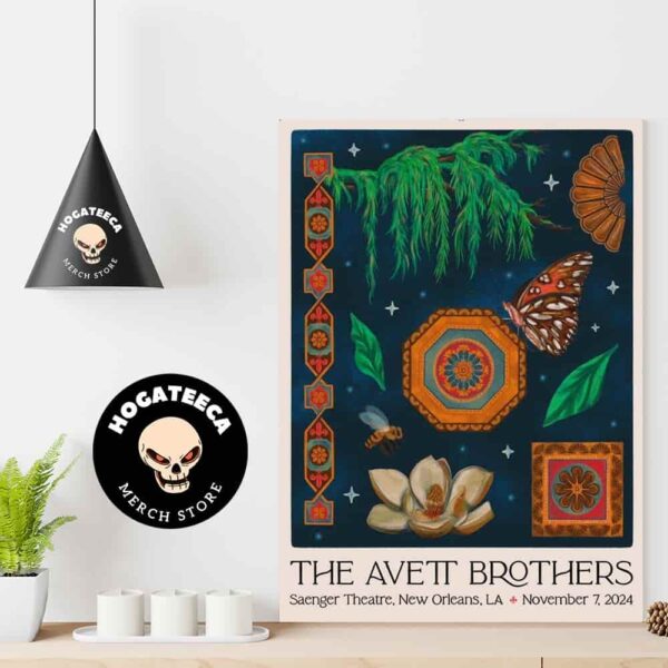 The Avett Brothers Merch For Show At Saenger Theatre In New Orleans LA On Novemrber 7 2024 Home Decor Poster Canvas