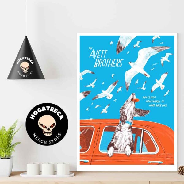 The Avett Brothers Merch On Nov 17 2024 In Hollywood FL At Hard Rock Live Home Decor Poster Canvas