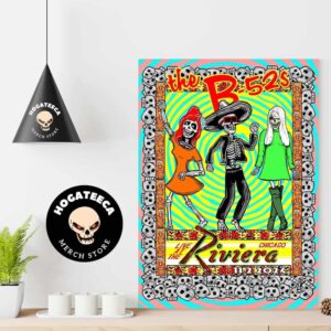 The B-52s Band Live At The Riviera In Chicago On 11 2 2024 Home Decor Poster Canvas