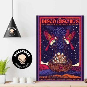 The Disco Biscuits Merch For Show On November 3 2024 In Atlanta Ga At Terminal West Home Decor Poster Canvas