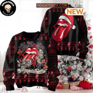 The Rolling Stones You Cant Always Get What You Want Chirstmas Gifts 2024 Xmas For Family And Friends Ugly Sweater