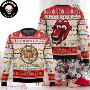 The Rolling stones X Facehugger Chirstmas Gifts 2024 Xmas For Family And Friends Ugly Sweater