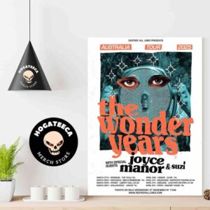 The Wonder Years With Joyce Manor And Suzi Merch In Australia Tour On March 2025 Home Decor Poster Canvas