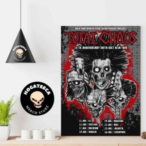 Total Chaos 35th Anniversary South-East Aisa Tour 2025 On January Performances Scheduled Home Decor Poster Canvas