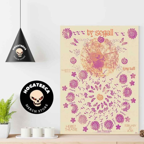 Ty Segall King Tuff On February 23 2025 At Herbst Theatre In San Francisco Home Decor Poster Canvas