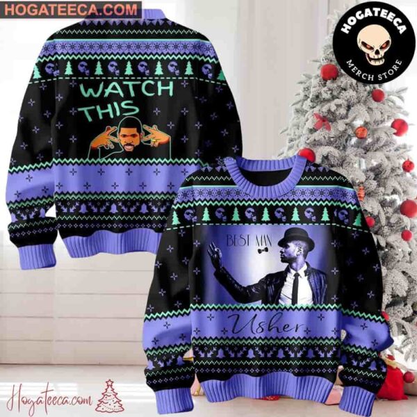 Usher Watch This Best Man Chirstmas Gifts 2024 Xmas For Family And Friends Ugly Sweater