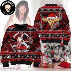 Van Halen Might As Well Jump Go A Head Jump Chirstmas Gifts 2024 For Family And Friends Ugly Sweater