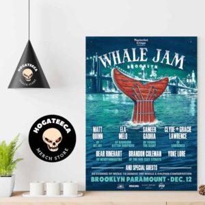 Whale Jam Brooklyn Full Line Up On Dec 12 2024 Home Decor Poster Canvas