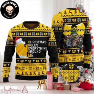 Wu Tang Clan Christmas Rules Everything Around Me Chirstmas Gifts 2024 Xmas For Family And Friends Ugly Sweater