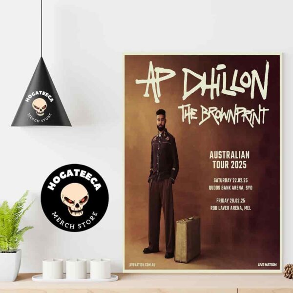 AP Dhillon The Brownprint Australia Tour 2025 Performances Scheduled On February Home Decor Poster Canvas