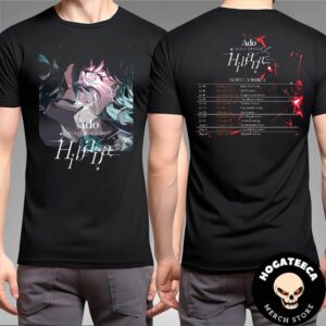 Ado Merch  World Tour 2025 Hibana North America Tour Dates Two Sides Unisex T-Shirt