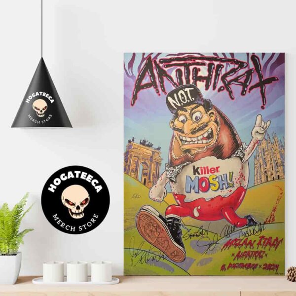 Anthrax Merch At Alcatraz In Milan On Dec 06 2024 Home Decor Poster Canvas