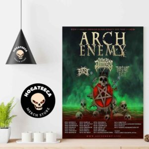 Arch Enemy North American Blood Dynasty 2025 Tour With Fit For An Autopsy And Thrownintoexile And Baest Performances Scheduled Home Decor Poster Canvas