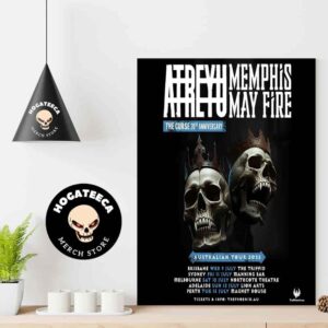 Atreyu With Memphis May Fire The Curse 20th Annversary Australian Tour 2025 Performances Scheduled On July Home Decor Poster Canvas