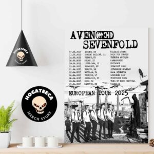 Avenged Sevenfold Europe Tour 2025 Performances Scheduled On June Home Decor Poster Canvas