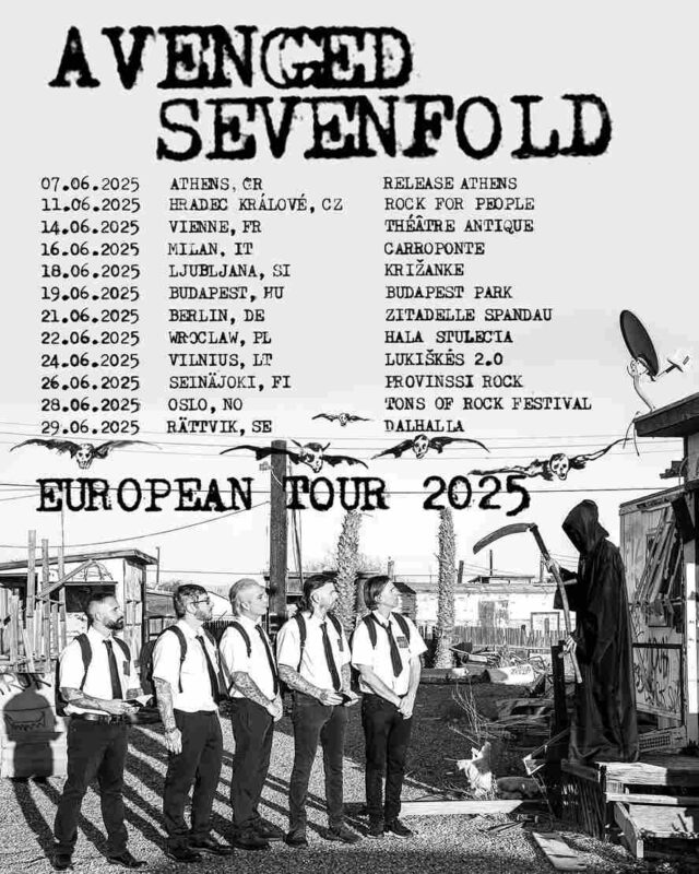 Avenged Sevenfold Europe Tour 2025 Performances Scheduled On June 11zon