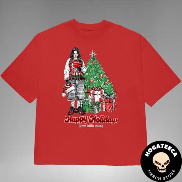 Billie Eilish Happy Holidays Xmas Unisex T-Shirt