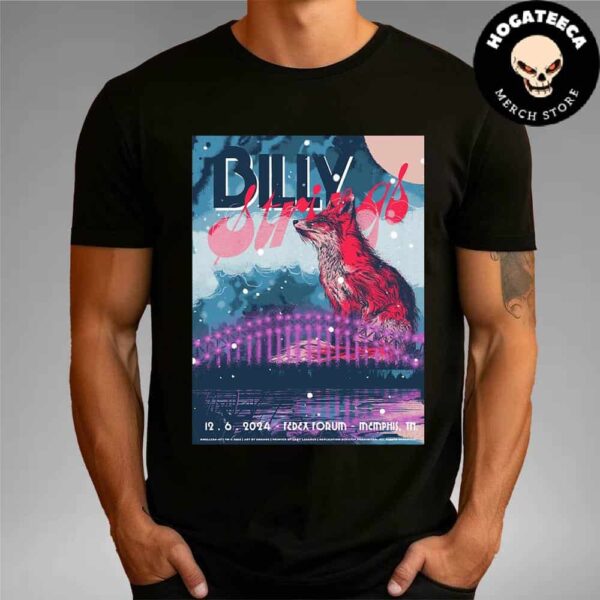 Billy Strings Merch For Show On December 6 2024 At Fedex Forum In Memphis TN Art By Snkhds Unisex T-Shirt