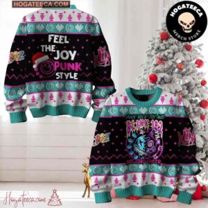 Blink-182 Holidays Cheer Feel The Joy Punk Style Chirstmas Gifts 2024 Xmas For Family And Friends Ugly Sweater