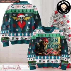 Bon Jon Jovi Jolly Chirstmas Gifts 2024 Xmas For Family And Friends Ugly Sweater