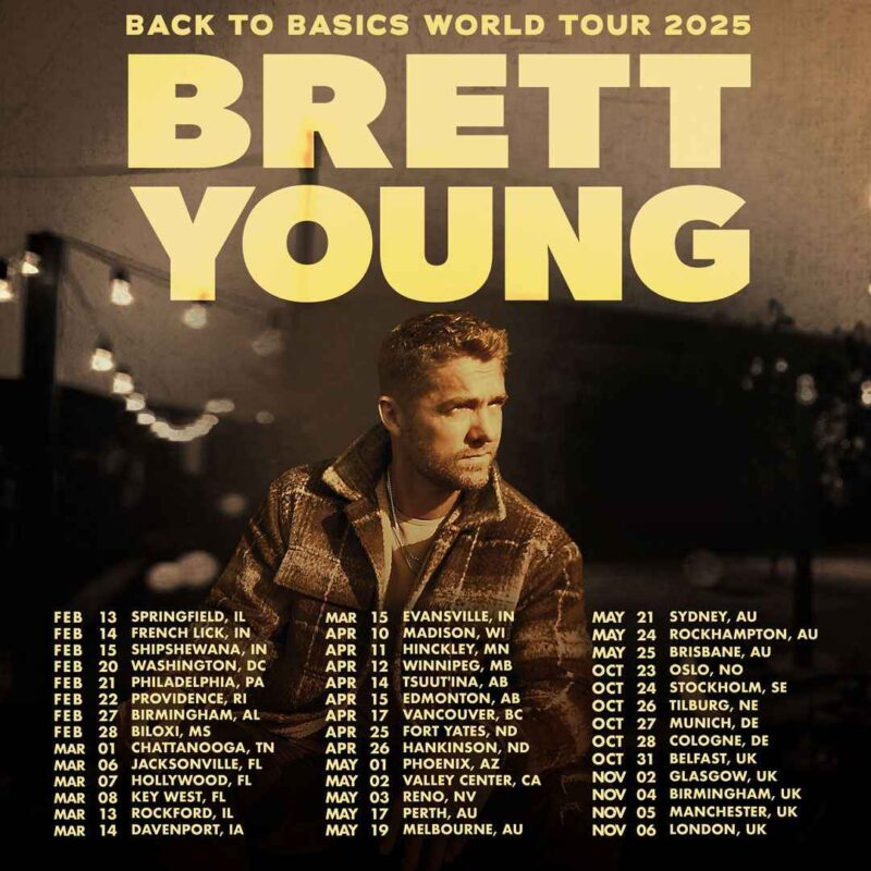 BrettYoung BackToBasic WorldTour AllDates