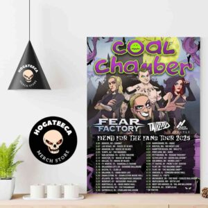 Coal Chamber Fiend For The Fans Tour 2025 Performances Scheduled Run To Include Support From Fear Factory With Twiztid Black Satellite And Frayle Hom Decor Poster Canvas