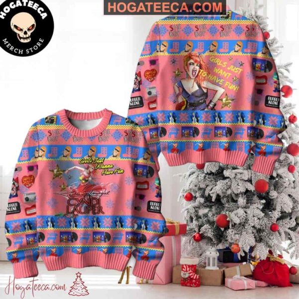 Cyndi Lauper 2024 Girl Having Fun Chirstmas Gifts 2024 Xmas Ugly Sweater