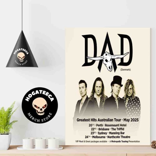 D-A-D Greatest Hits Tour 2025 Performances Scheduled On May 2025 Home Decor Poster Canvas